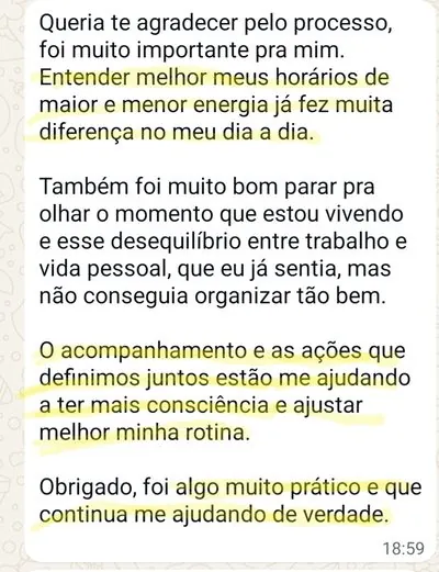 Depoimento de cliente